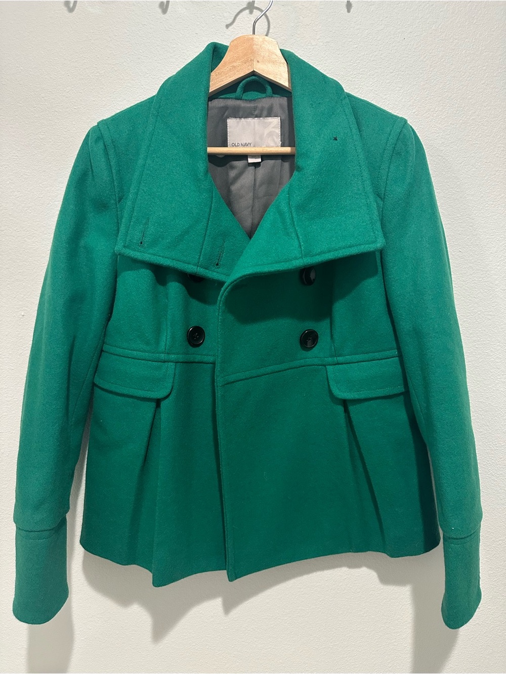 Old Navy Women's Double-Breasted Green Peacoat size S